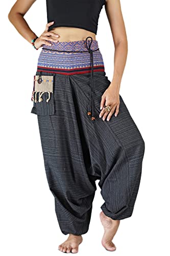 Harem Pants for Women and Men Gypsy Pants Black Traditional Loose