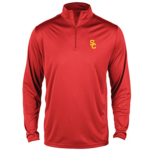 Dunbrooke USC Trojans Legend Lightweight 1/4 zip, red, Medium