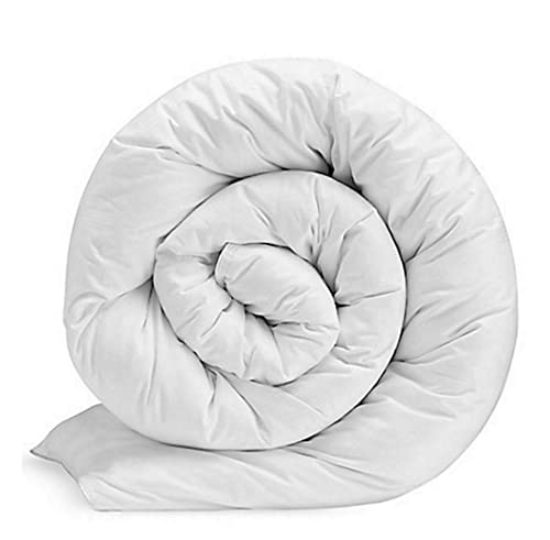 Soodie&Zuzu's Baby Duvet Only Cot Bed Duvet Kids Bedding Quilted Ultra Breathable Soft Non-allergenic Newborn & Toddler Duvet Winter Summer Spring Autumn Soft & Warm Poly Cotton White [9.0 Tog]