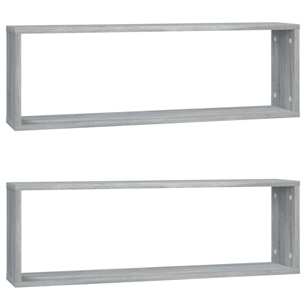 Estantería flotante para pared (80 x 15 x 26,5 cm, 2 unidades), color gris Sonoma