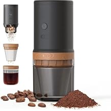 Electric Coffee Grinder Coffee Maker Portable Grinder Stainless Steel Whole Bean for Outdoor Sport Lover French Press Drip Coffee, Reusable Espresso Capsules Turkish Brew