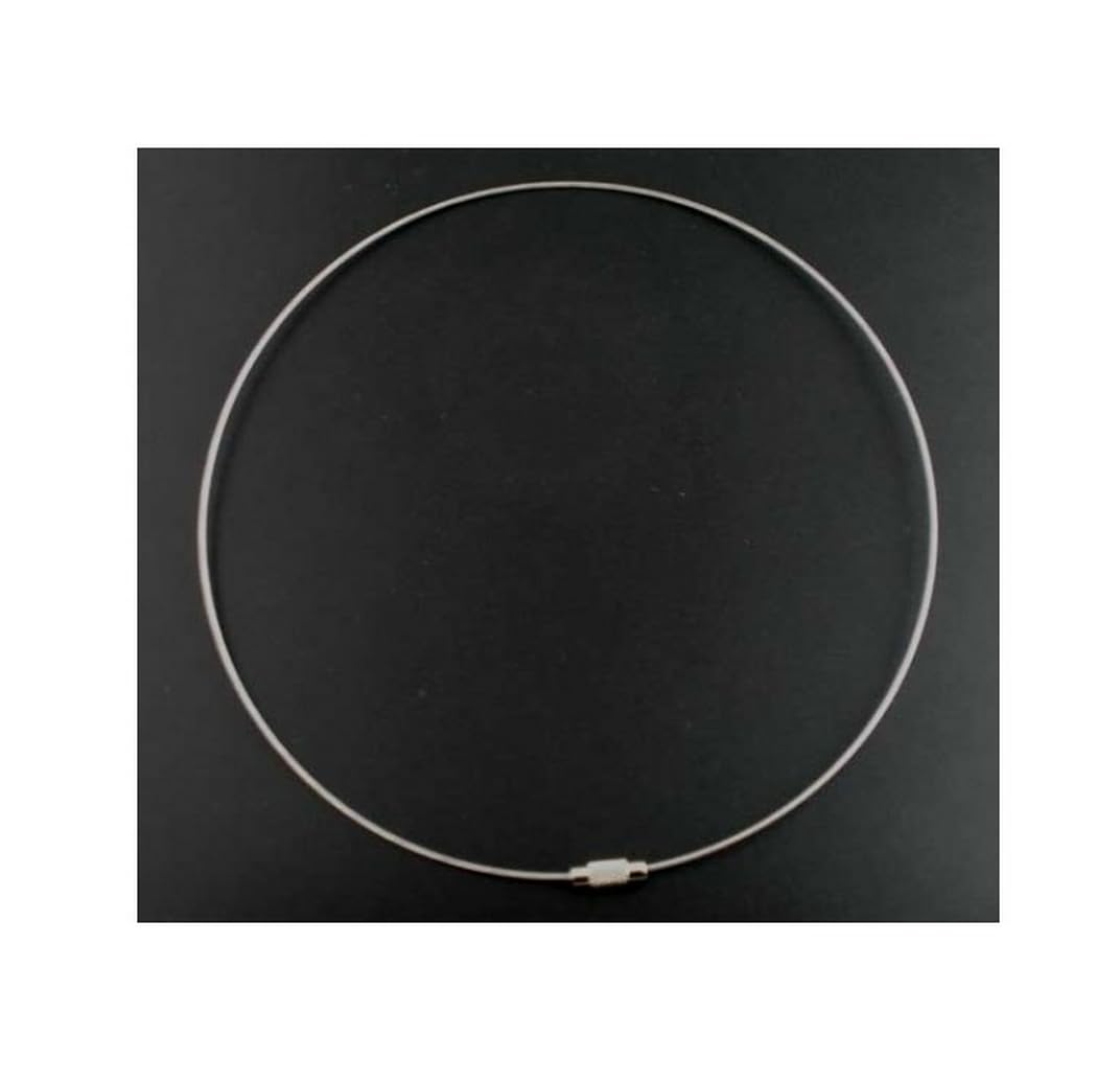 Girocolli Porta Perline Fai-da-Te - 5 Pezzi In Metall0 Con Chiusura A Vite, Colore Nero, Lunghezza 45 Cm, Per Creare Collane Personalizzate - 3