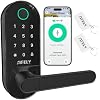 Image showcasing Fingerprint Smart Door Lock with Handle & Keypad – Built-in WiFi Remote ...