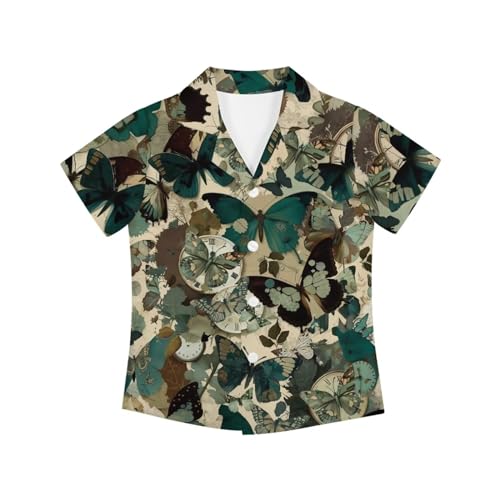 SYtrade Boy's Hawaiian Shirt Short Sleeve Beach Tropical Luau Shirt Button Up Unisex Shirt3