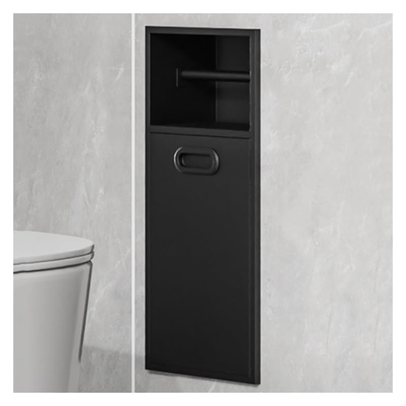 Stainless Steel Recessed Wall Mounted Shower Caddy with Trash Can Space Saving Storage for Hotel and Home