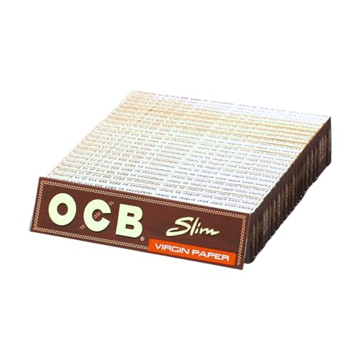 Lot de 25 paquets de feuilles Slim OCB Virgin - papier non blanchi