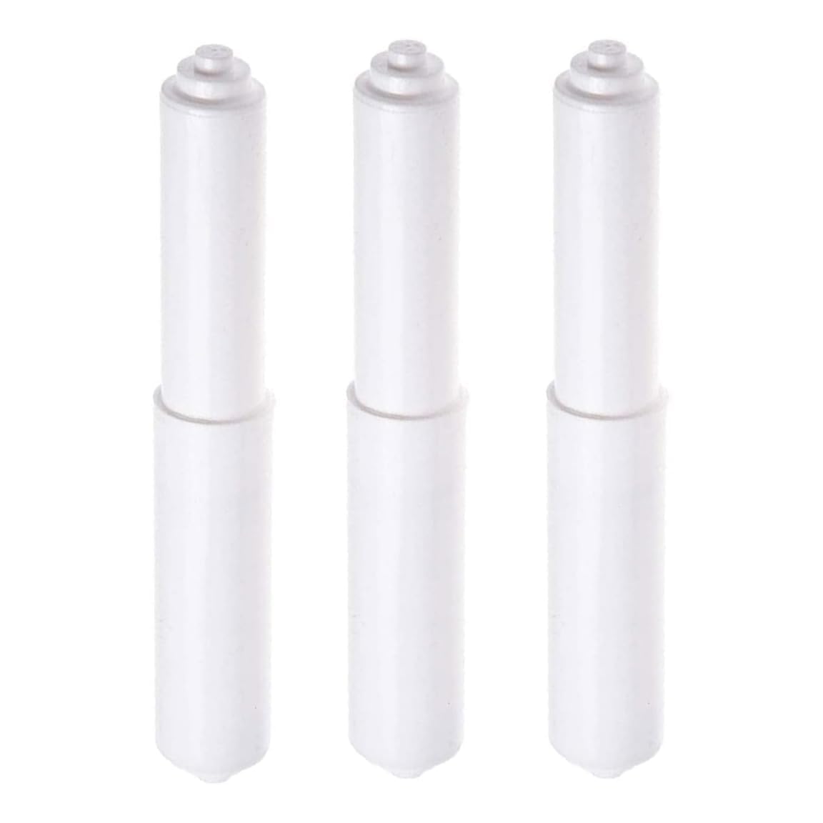 Toilet Paper Holder Rollers 3pcs White Toilet Roll Holder, Plastic Toilet Tissue Roll Holder Insert Spring Loaded Bathroom Replacement Roller Easy installation (White)