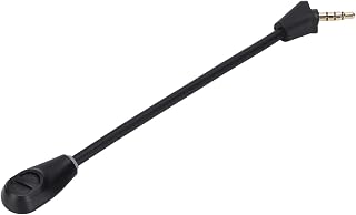 Substituir microfone de jogo, microfone de substituição de curvatura 360 ° Rotação flexível de 3,5 mm para nuvem Hyperx