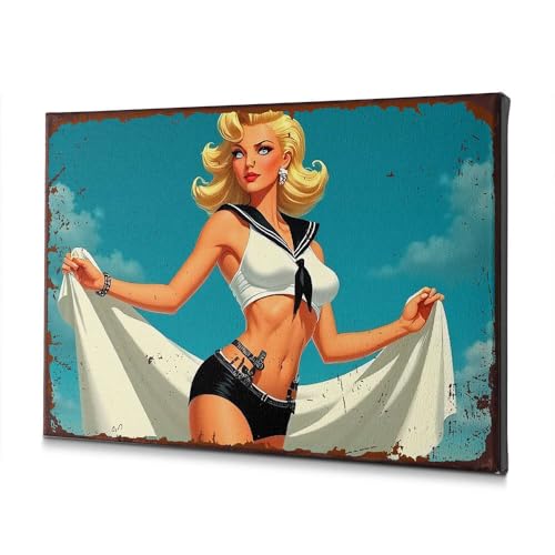 Toile decorative de salle de bain mariniere tissu blanc 40x60 cm