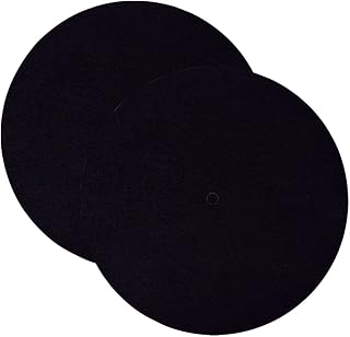 SUPVOX 2pcs Record mat Vinyl Record Pads Turntable Platter Mat Record Turntable disc mat Record Player Black mat CD Music Player sade Vinyl Record Protective Pad Black pad Household Felt