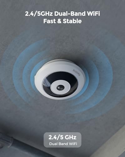 Image of REOLINK WiFi Security Fisheye Camera, 2K+ 6MP 360 Panorama, 2.4 /5GHz WiFi | Indoor Camera with Motion Detection, Ceiling /Wall /Desk Mount, Supports up to 512GB microSD, FE-W (White)