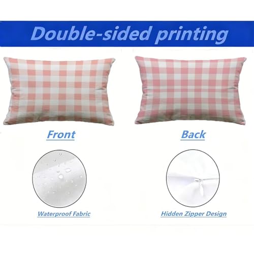 Housse de coussin extérieur 40x80 imperméable et résistante aux intempéries - 3