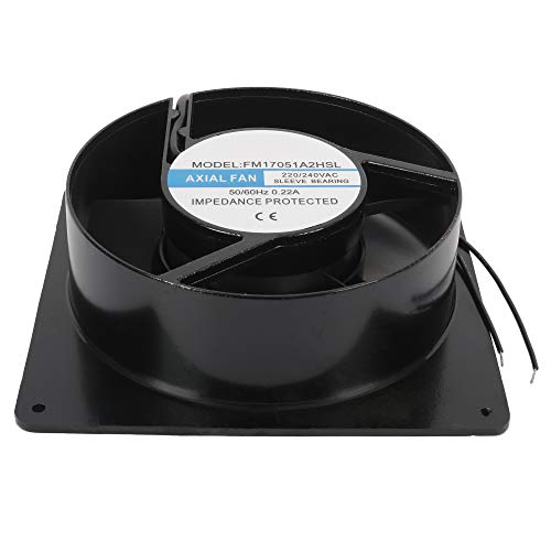 Image of Vendoz AC Small Kitchen Exhaust Aluminium Fan, 6.70 inchinches (17x17x5cm), Black
