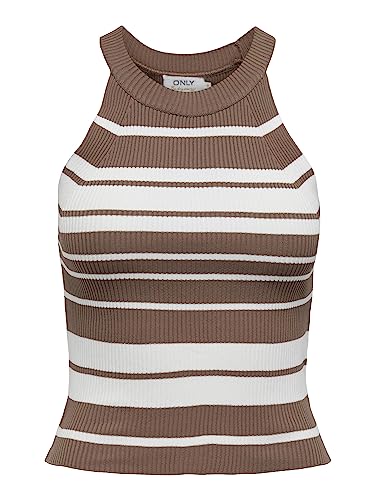 ONLY Damen Onledna Halterneck Top KNT Noos Pullover, Antique Bronze, L EU