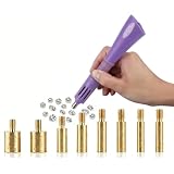 LetCart Applicatore Strass Termoadesivi con 7 Punte, Strumento Per Strass Termoadesivi Per Tessuti, Hot Fix Strass Applicatore Set Penna Ferro per Tessuti, Carta, Stoffa, Camoscio (Viola)