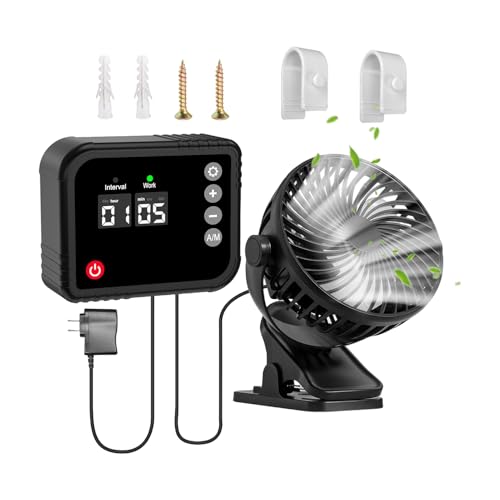 Ventilatore per piante – Ventilatore girevole a 360 gradi | Dispositivo di ventilazione per cucine, per bagno, soffitta, cucina, dormitorio, capannone terrazza