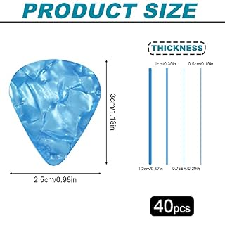 Lot de 40 Médiators pour Guitare avec Boîte Cadeau pour Guitare Acoustique, Classique, Électrique, Basse, 4 épaisseurs… - Les Beatles, Paul McCartney, John Lennon, RIngo Starr, George Harrison Lot de 40 Médiators pour Guitare avec Boîte Cadeau pour Guitare Acoustique, Classique, Électrique, Basse, 4 épaisseurs… – Image 2