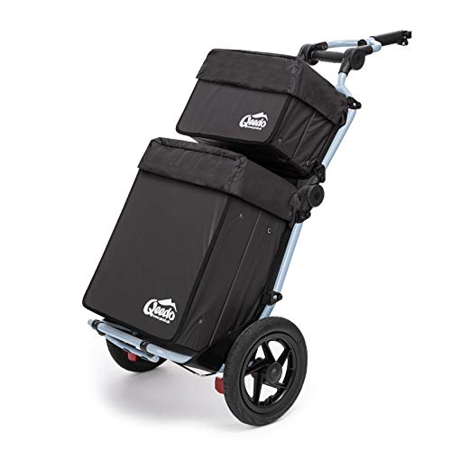 qeedo Travoy Fahrrad Lastenanhänger (2020) Set mit Qeedo Faltboxen - Cool Grey