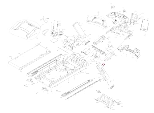 Image of Right Console Mast Set 1000447280 Works with Matrix Fitness TM538 TM543 TM538H TM548 Treadmill