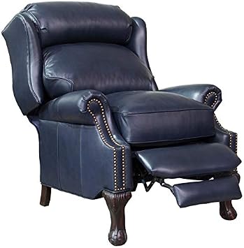 BarcaLounger Danbury Push Thru The Arms Recliner in Shoreham Blue