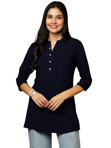 Image of Libas Womens Solid Viscose Straight Kurti for Women Suit