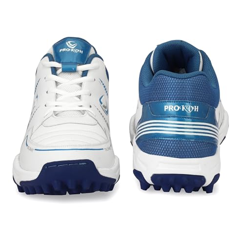 Image of PRO KVH Lightweight Cricket Shoes for Men | Rubber Spikes | Water-Resistant | All-Round Performance Footwear for Outdoor and Field Sports