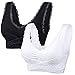 Produktbild 2 Pcs Instacomfort Wireless Lace Lift Bra Back Support,Easy Comfort Bra Front Buckle Seamless Anti-Sagging Sports Yoga Bralette Sleep Bras Wide Straps (Schwarz+Weiß, XXL)