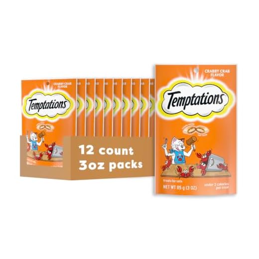 Temptations Classic Crunchy Cat Treats, Crabby Crab, 3 oz, 12 Pack