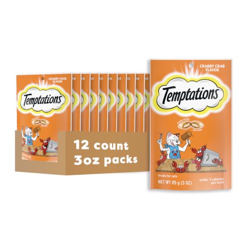 Temptations Classic Crunchy Cat Treats, Crabby Crab, 3 oz, 12 Pack - image 1
