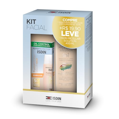 ISDIN Kit Fusion Water Color - cor Clara 50ml + Micellar 400ml ISDIN Kit Fusion Water Color - cor Clara 50ml + Micellar 400ml