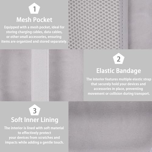Image of co2CREA for Anker Soundcore Boom Go 3i Portable Bluetooth Speaker Hard Protective Case, Portable Travel Case Replacement (White Case)
