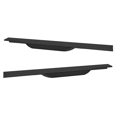 TIDTALEO 2pcs Matte Black Thumb-Style Cabinet Pulls 300mm Extended Length