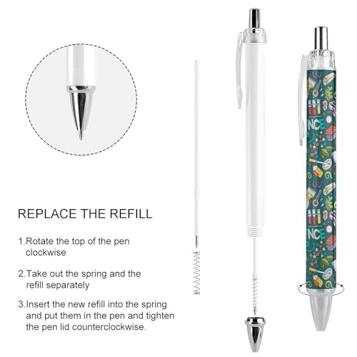 Bolígrafos retráctiles de 0,5 mm con dibujos científicos 4