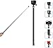 Produktbild TELESIN Ultra langer Selfie-Stick von 270 cm / 106 Zoll für GoPro Hero/OSMO Action/Insta 360/SLR-Kamera, ausziehbar auf 22 Zoll/47,2 Zoll/106 Zoll, tragbarer Stick aus Karbonfaser