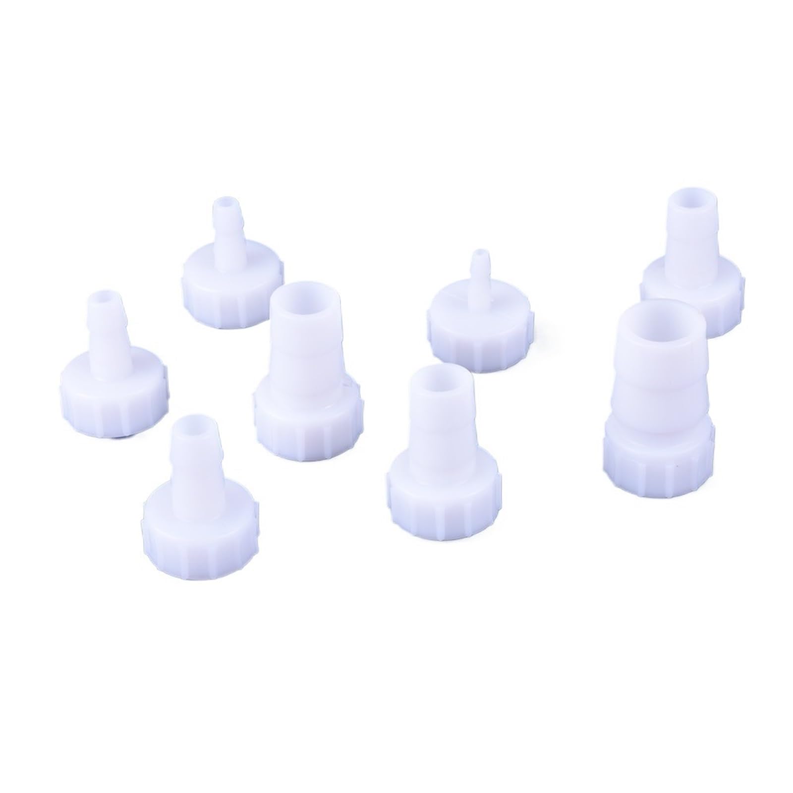 Mexeword Women's One Color Plastic Pipe Fitting Pagoda Barb To 1/4" 3/8" 1/2" Bsp Thread Coupling Reducing Straight Fish Tank Hose Connector(16Mm-1/4)