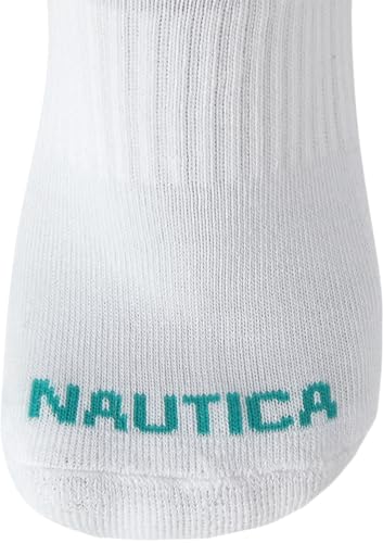 Image of Nautica Women's Quarter Cut Moisture Control Athletic Socks with Cushioned Comfort (12 Pack)