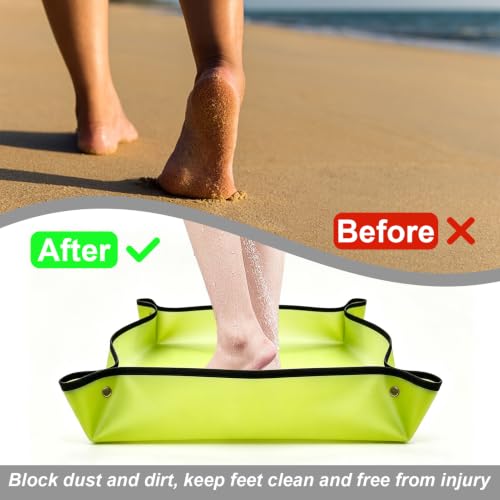 Alfombra de ducha portátil para camping Outdoor Camping Shower Mat 39.4" base de ducha (Verde) miniatura 6