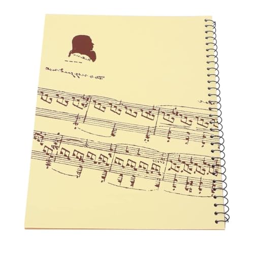 Quaderno di Musica Pentagrammato 50 Pagine, Spartiti a Spirale Giallo