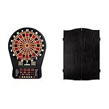 Bundle of Arachnid Cricket Pro 670 Tournament-Quality Dartboard with Black Cabinet
