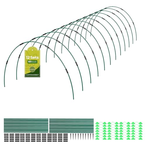 40 Pièces Arceau Tunnel de Forçage, Arceaux pour Serre de Jardin, Kit de Tunnel de Culture pour...