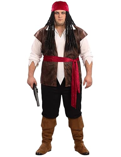 DEGUISE TOI Disfraz pirata para hombre talla grande   XXL