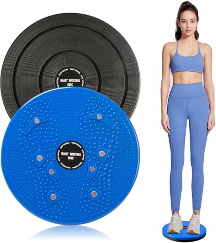 Image of Tummy Waist Twister Magnetic Disk Body Shapers Slimming Rotating Machine Ankle Body Aerobic Exercise Reflexology, 2 in 1 Abdominal ABS Exerciser Body for Women & Men, Blue