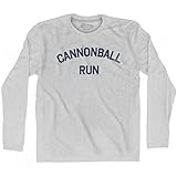 Mile End Cannonball Run Adult Cotton Long Sleeve T-Shirt, Grey Heather, XX-Large