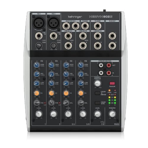 Dj E Iluminación, Musical Instruments Behringer Xenyx 802S Mezclador de transmisión analógica de 8 canales