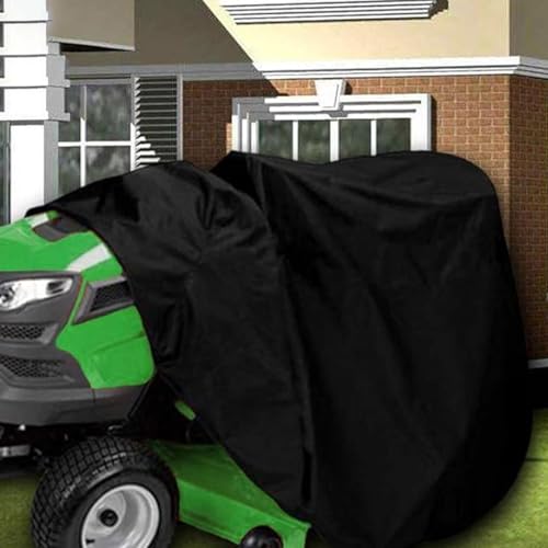 Housse de tondeuse à gazon pliable imperméable en polyester noir avec sac - 6