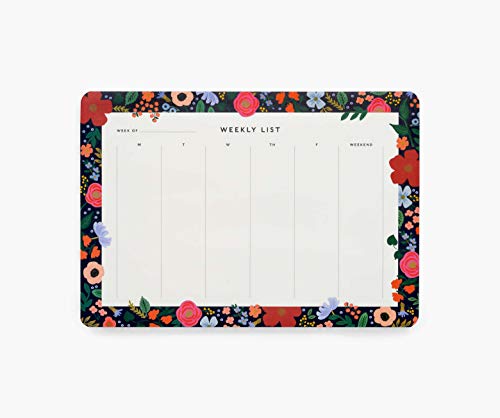 Rifle Paper Co. Weekly Desk Pad, Wild Rose
