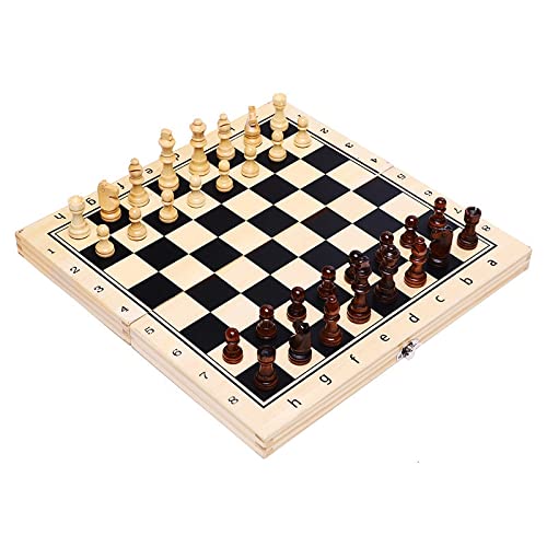 ZAW Schach Magnetisches Schachspiel Neue Massivholzfalzierung Hohe Qualität Schachbrett Spiele Panel Holzdruck Professionelle Unterhaltung Chess (Color : 34x34x2.5cm)