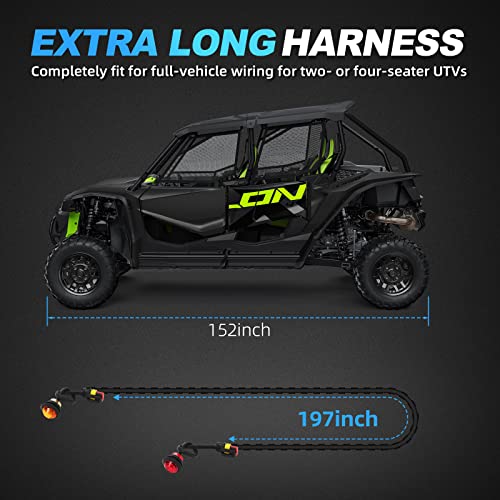 Suparee Utv Atv Turn Signal Kit With Rocker Switch 12V Relay Wire Harness, Amber Red Universal Street Legal Kit For Utv, Atv And Side By Side Vehicles(Polaris, Yamaha Rhino Viking, Kawasaki Teryx) #TOP3