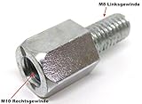 adapter m10x1 3/8 Neuer Spiegeladapter zum Umbau von M10 Rechtsgewinde auf M8 Linksgewinde.