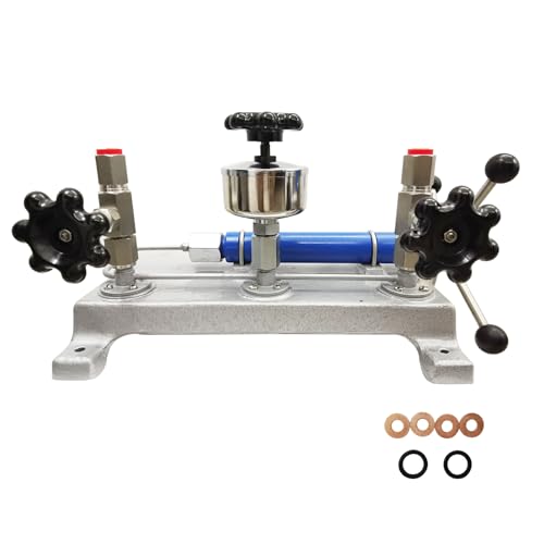 TECHTONGDA Industrial Pressure Gauge Calibrator Positive and Negative Pressure Gauge Calibrator Pump Hydraulic Pressure Gauge Testing Calibrator 0-6Mpa